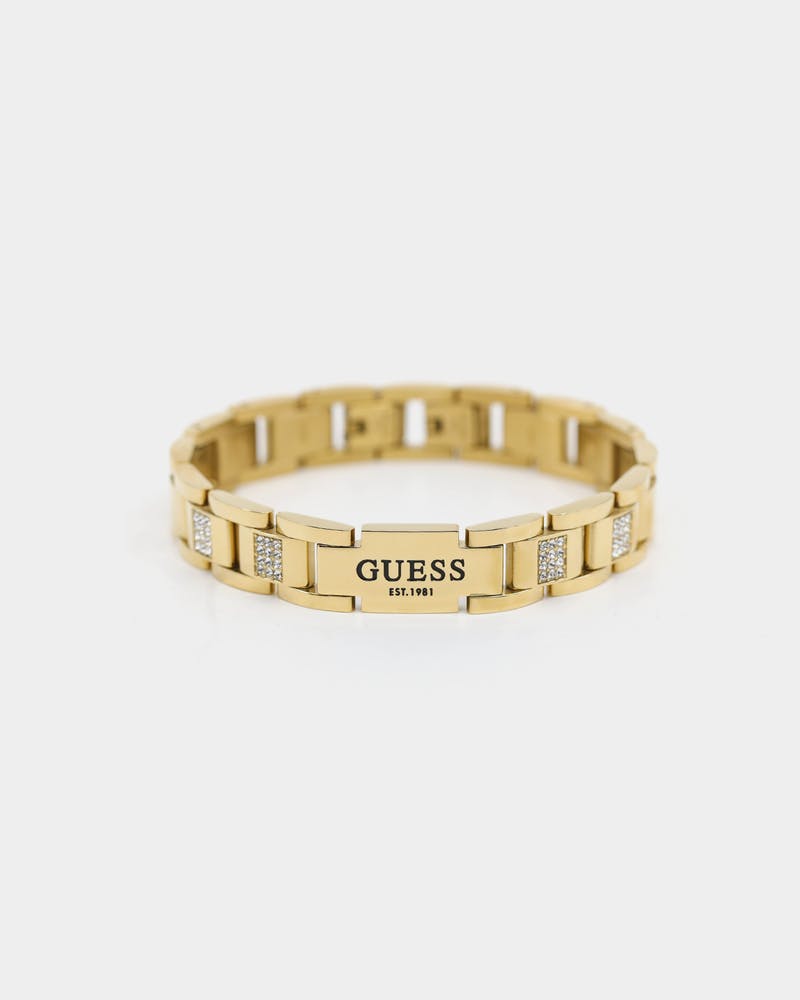 Guess Frontier 12mm Gold Tone & Crystal Bracelet