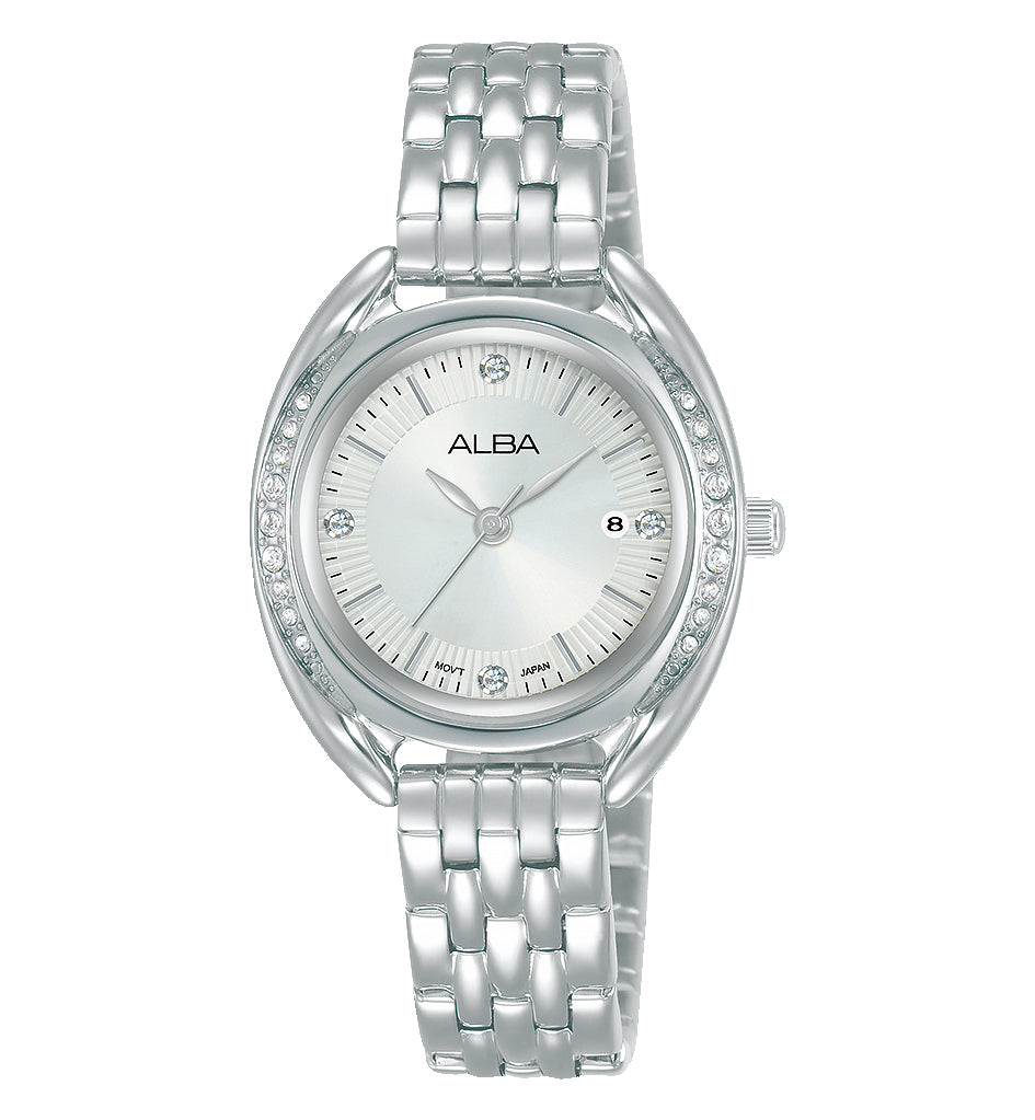 Alba Fusion Womens Stainless Steel Dress Watch AH7Y93X1