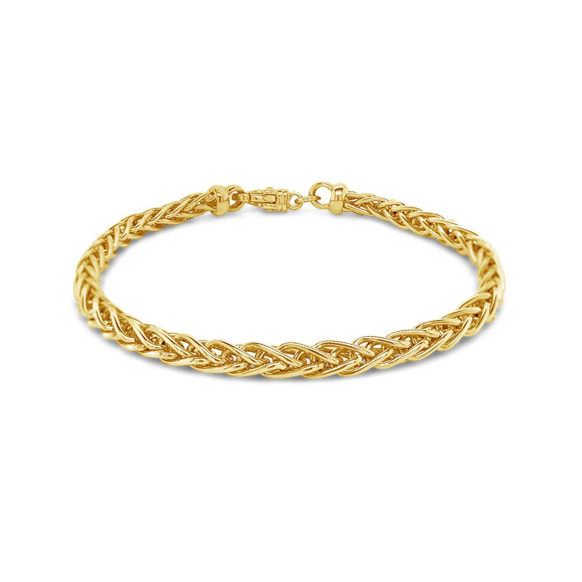 9ct Yellow Gold Wheatsheaf Link Bracelet with Parrot Clasp