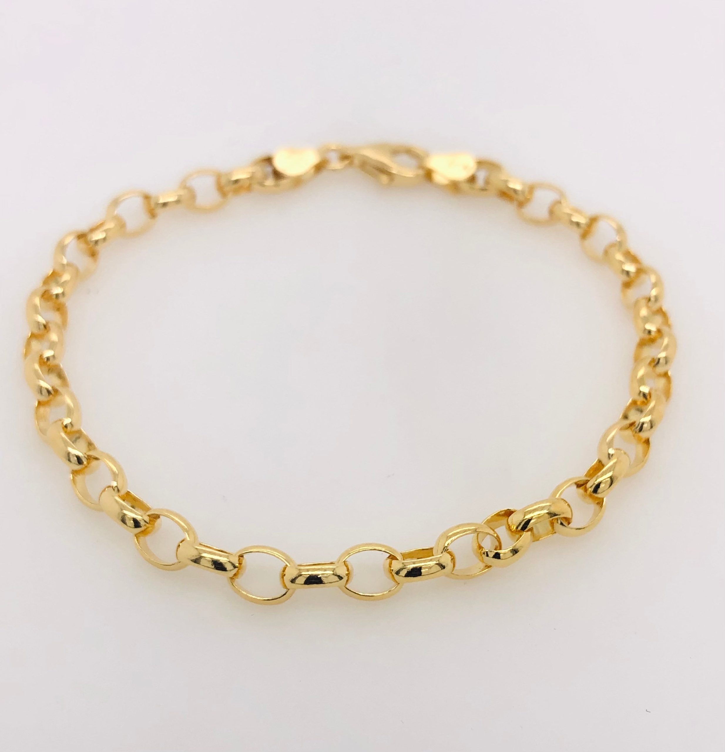 9ct Yellow Gold Belcher Bracelet (BO3)