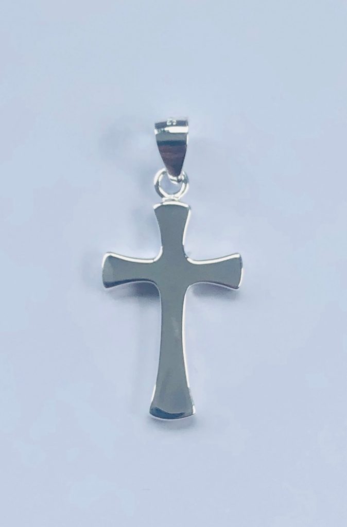 Sterling Silver Cross Pendant 28mm x 13mm – 002 – Stonex Jewellers