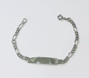 Sterling Silver Kids ID Bracelet 15cm - 01