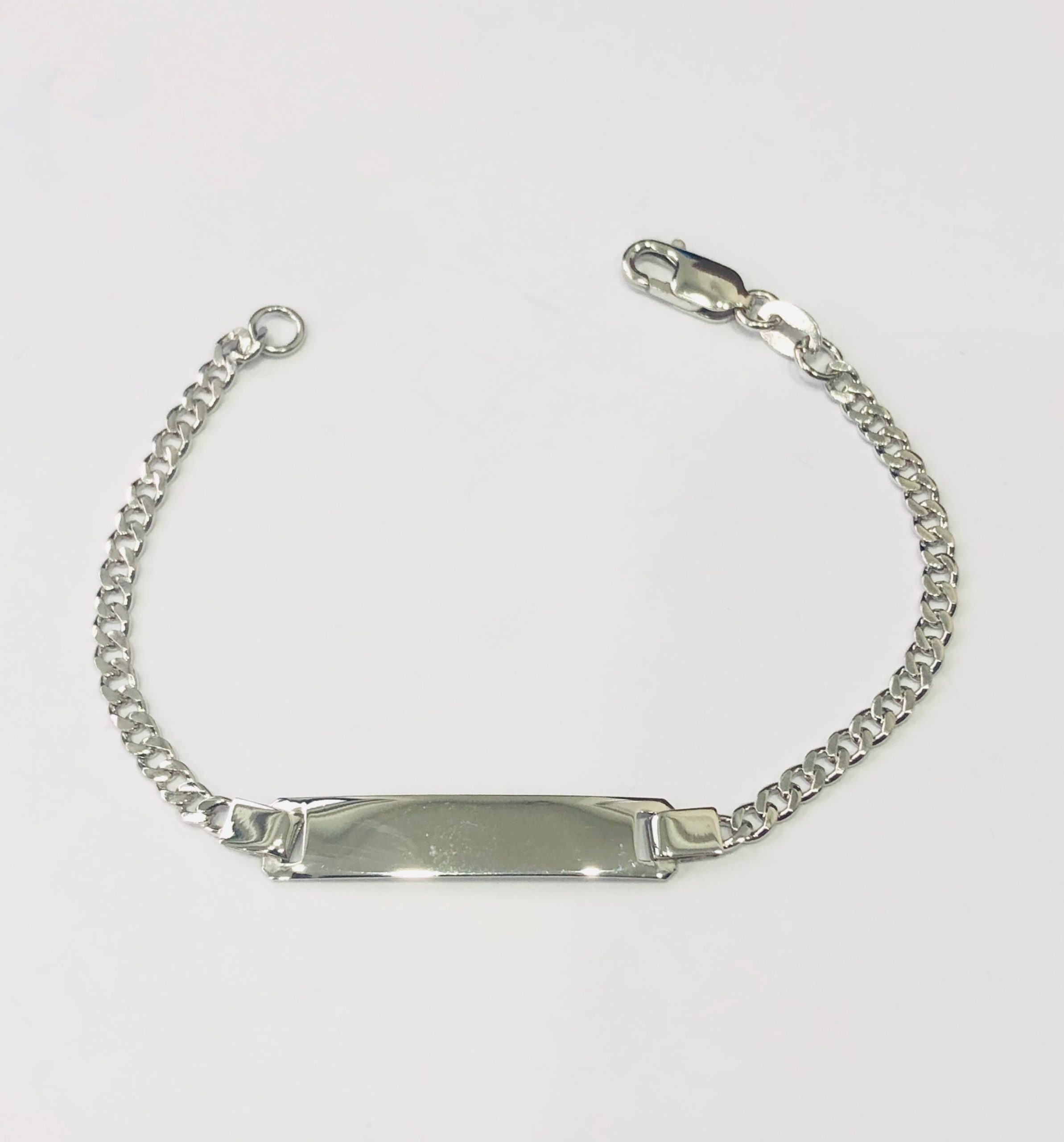 Sterling Silver Kids ID Bracelet 15cm - 03