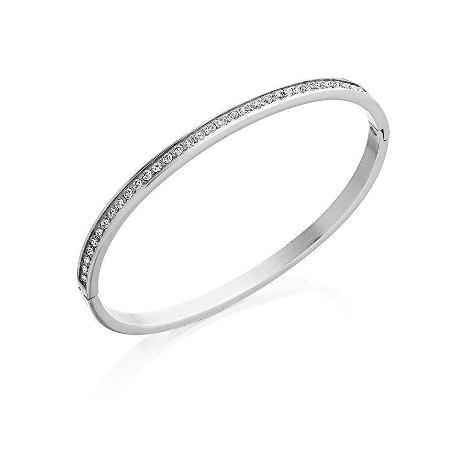 Guess Silver Rhodium Plated Colour My Day CZ Bangle