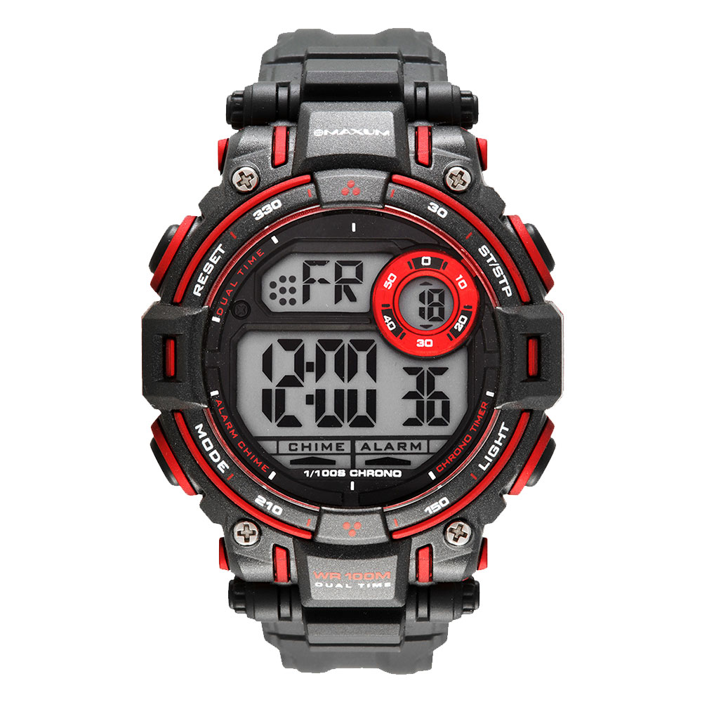 Maxum Surfari Kids Black and Red Digital Watch - X1706L1