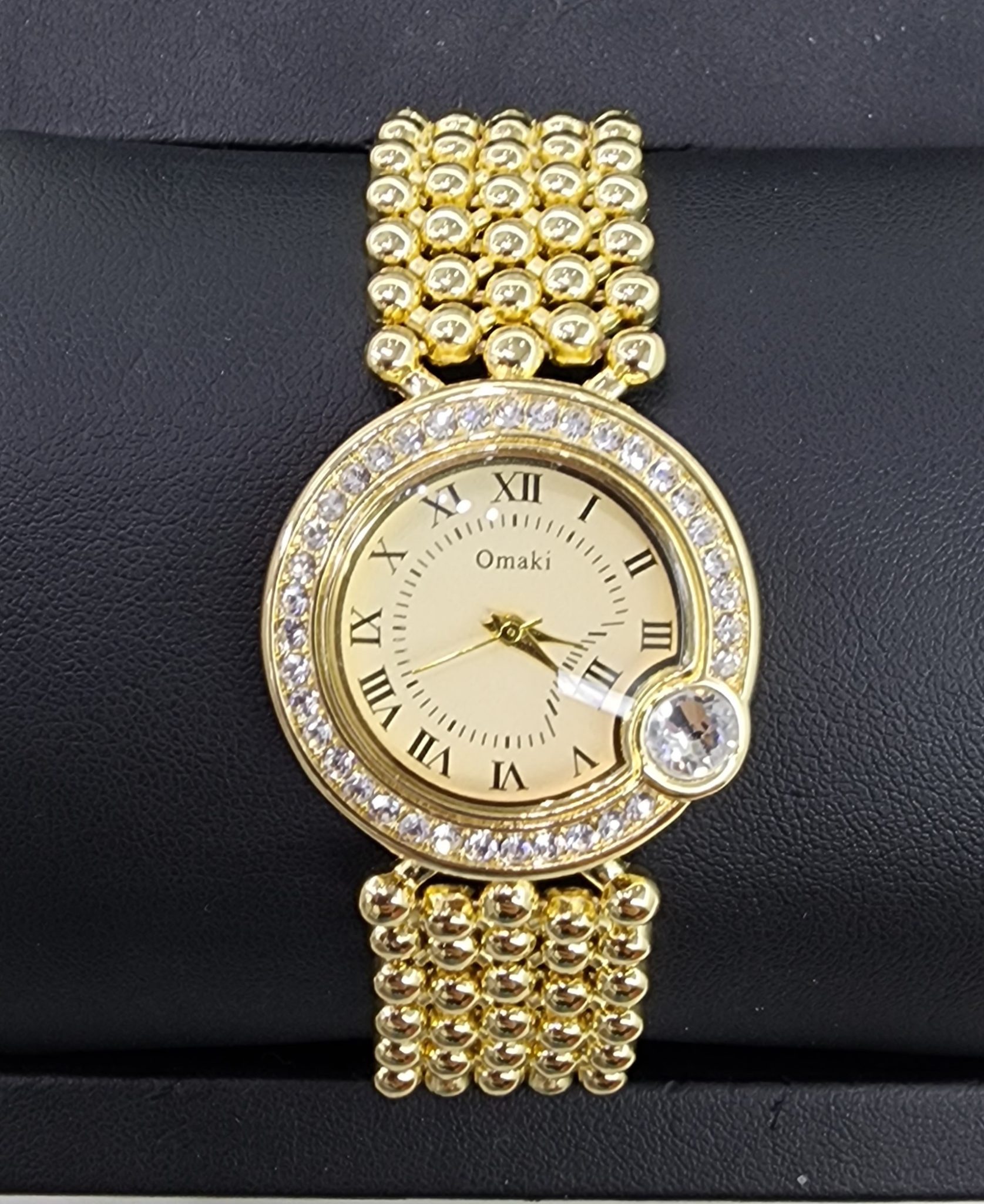 OMAKI Womens Gold Tone Dress Watch with Gold Dial Face - Stonex Jewellers