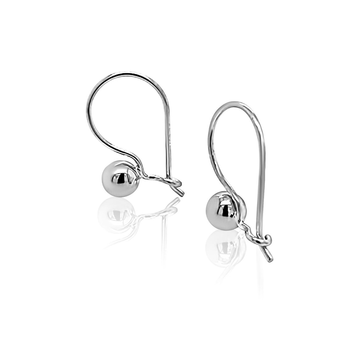 Sterling Silver 5mm Round Euroball Earrings