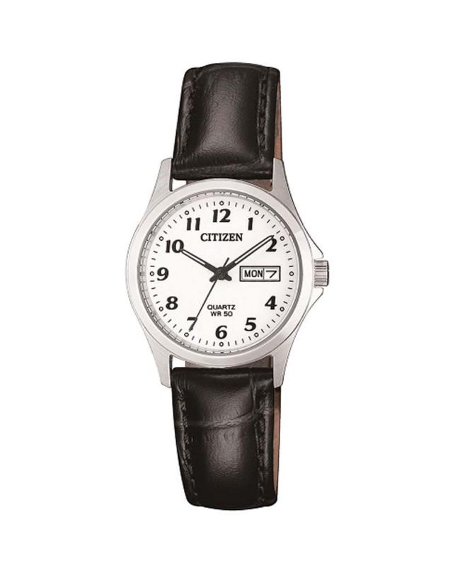 Citizen Ladies Leather Strap Dress Quartz Watch  - EQ2000-02A