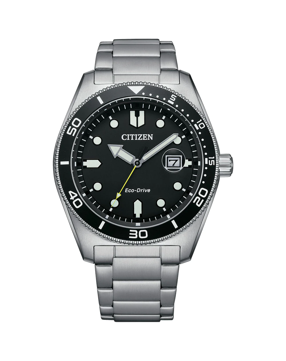 Citizen Eco-Drive Gents Stainless Steel with Black Dial Watch - AW1760-81E