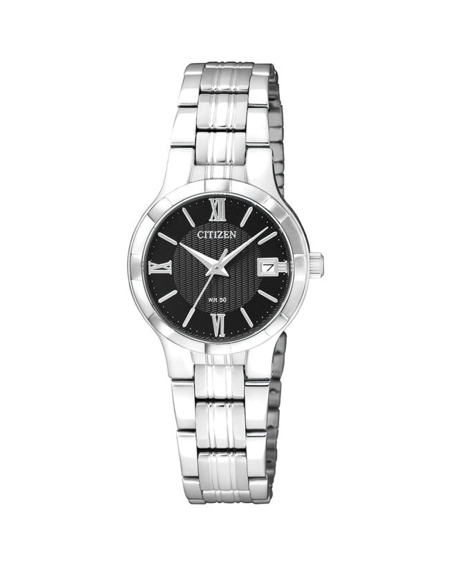 Citizen Ladies Dress Black Dial Quartz Watch  - EU6020-50E