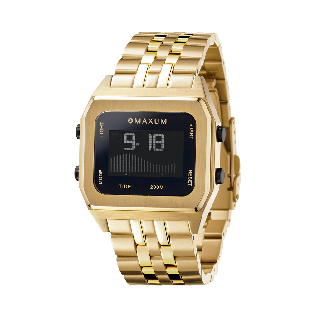 Maxum Raglan Gold Tone Stainless Steel Case & Bracelet 200m WR - MW23104G03