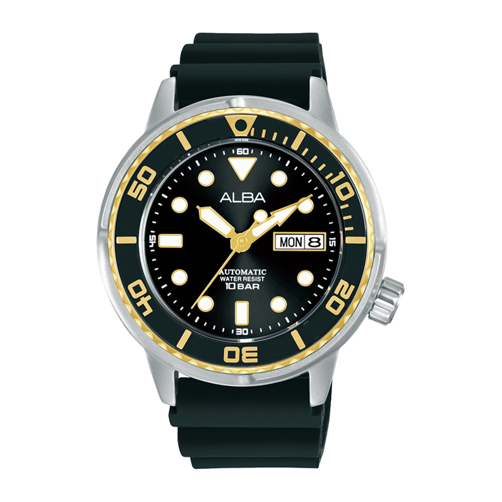 Alba Automatic Men's Black Dial Two-Tone Watch - AL4250X1