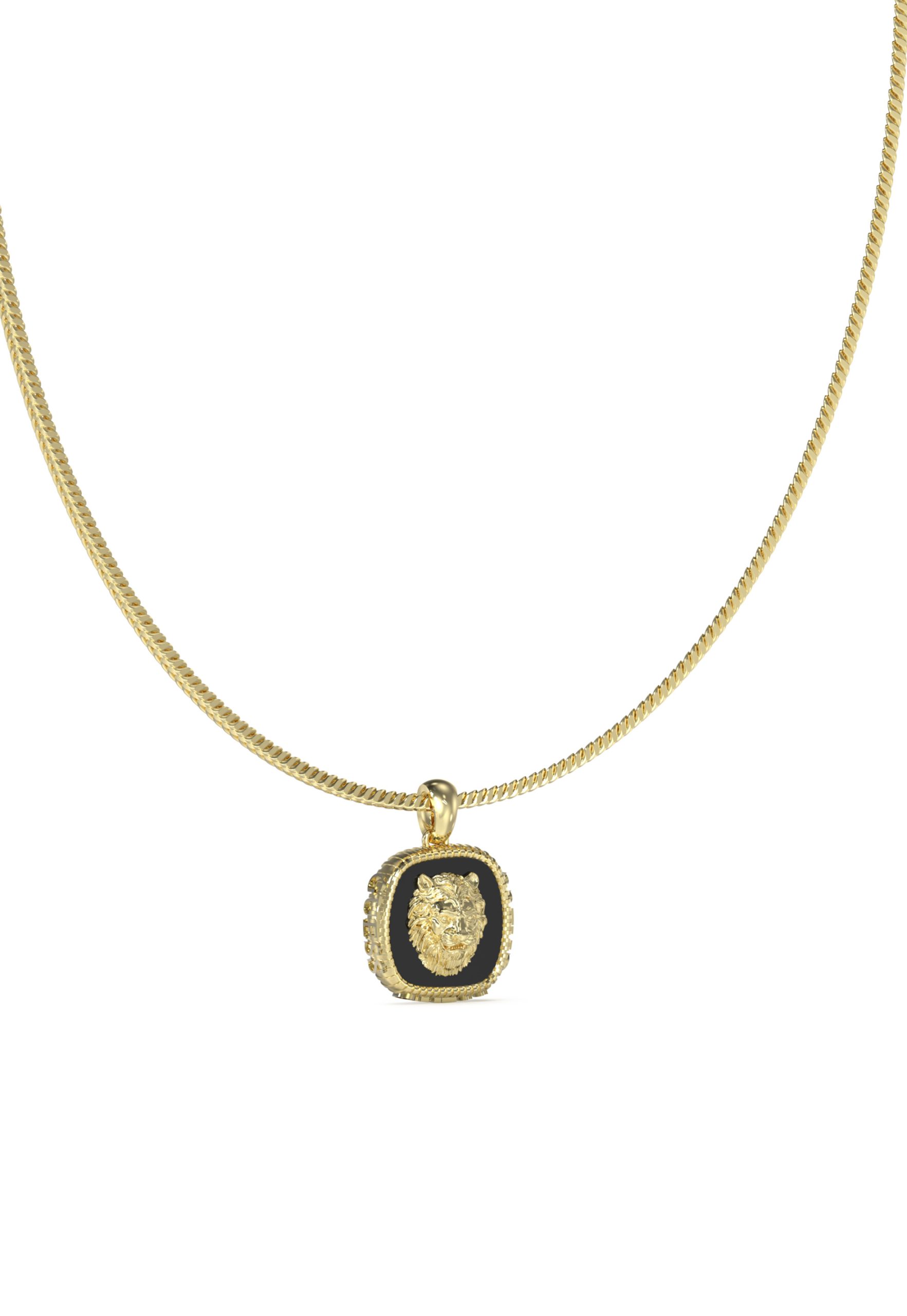 Guess 21" Lion King Gold / Black 18mm Charm Necklace