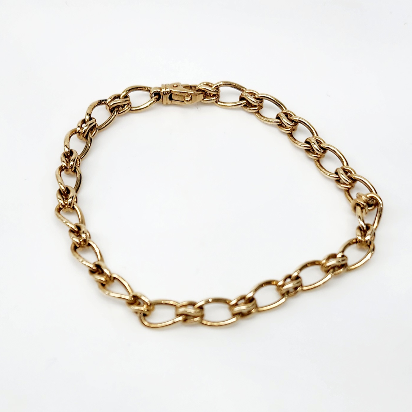 9ct Yellow Gold Fancy Link Ladies Bracelet